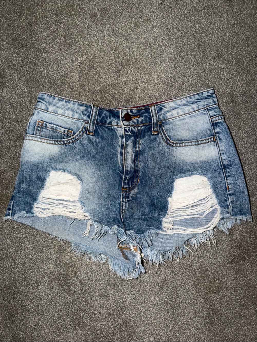 Forever 21 Blue Denim Jeans with Red Stitching
